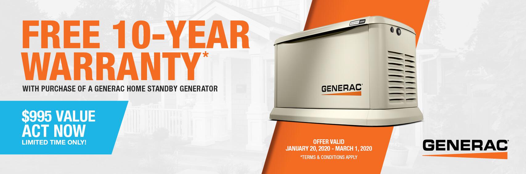 Homestandby Generator Deal | Warranty Offer | Generac Dealer | Peachtree City, GA